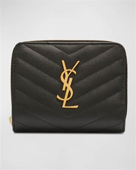 ysl black wallet silver|YSL wallets best price.